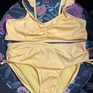 Wonder Nation Mustard Ribbed Bikini